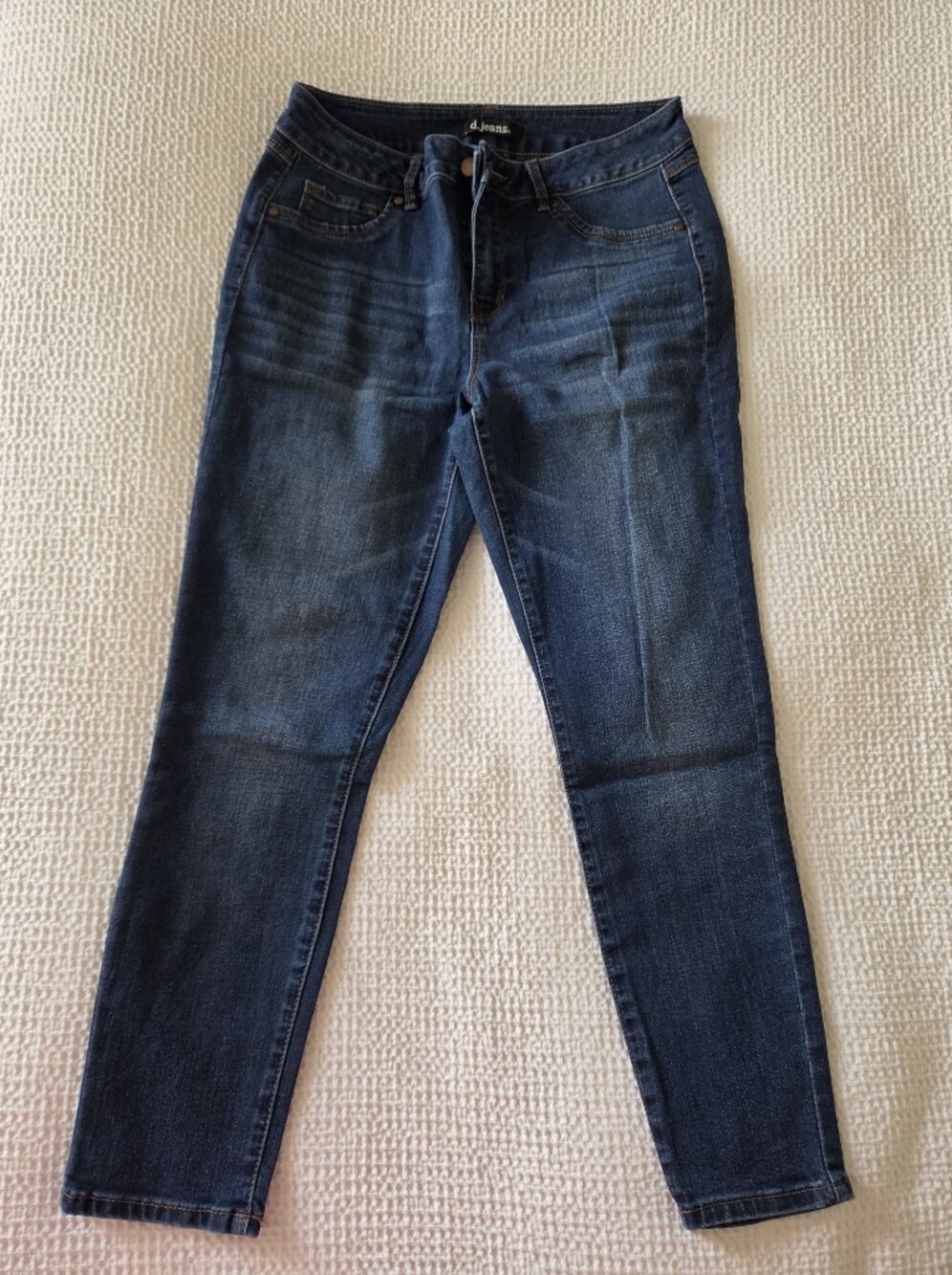 d. jeans Women's Slim Straight Dark Blue Denim